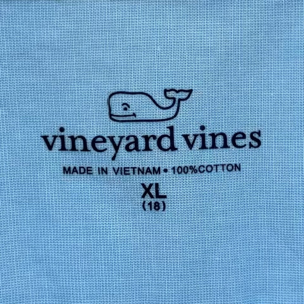 Vineyard Vines Light Blue Long-Sleeve Button-Down Shirt Size XL/18 - Picture 6 of 6